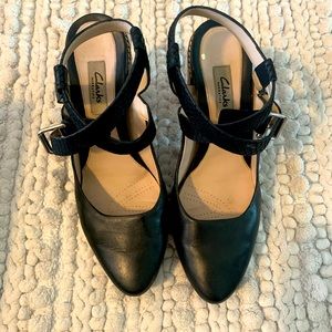 Clarks block heels